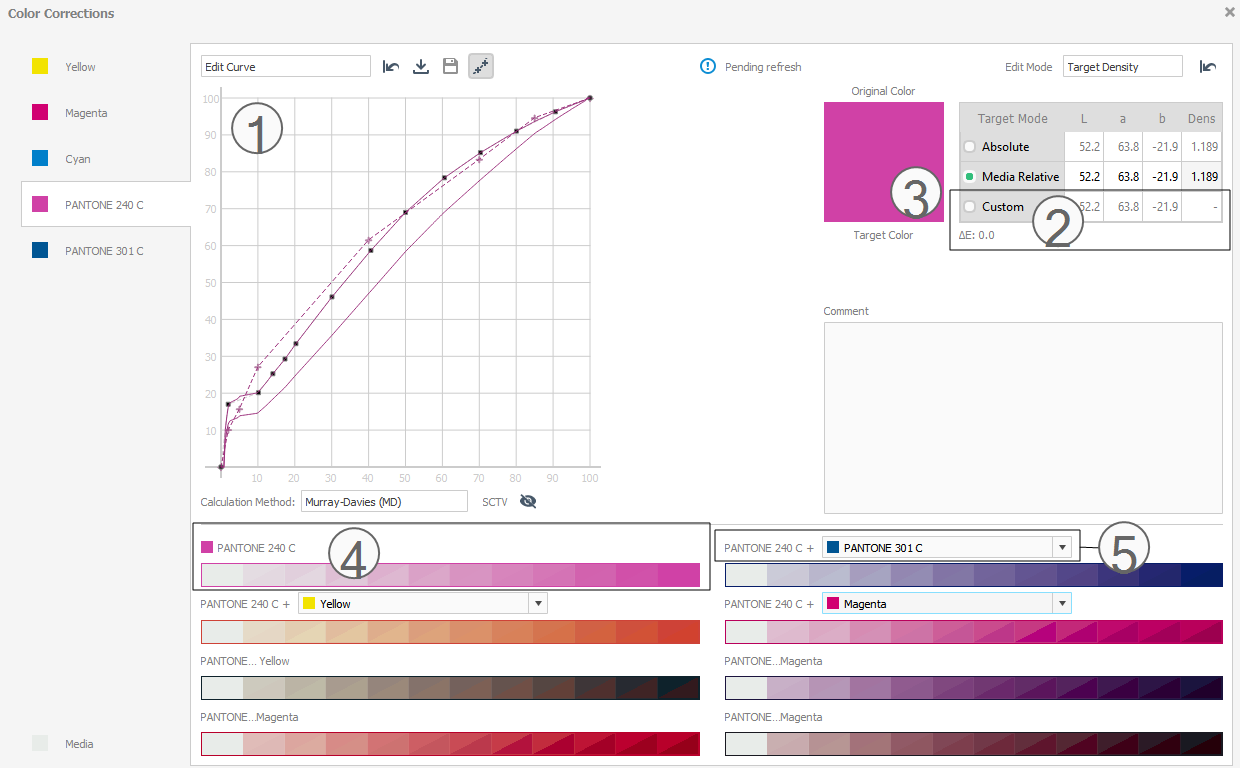 Target color corrections – GMG Support